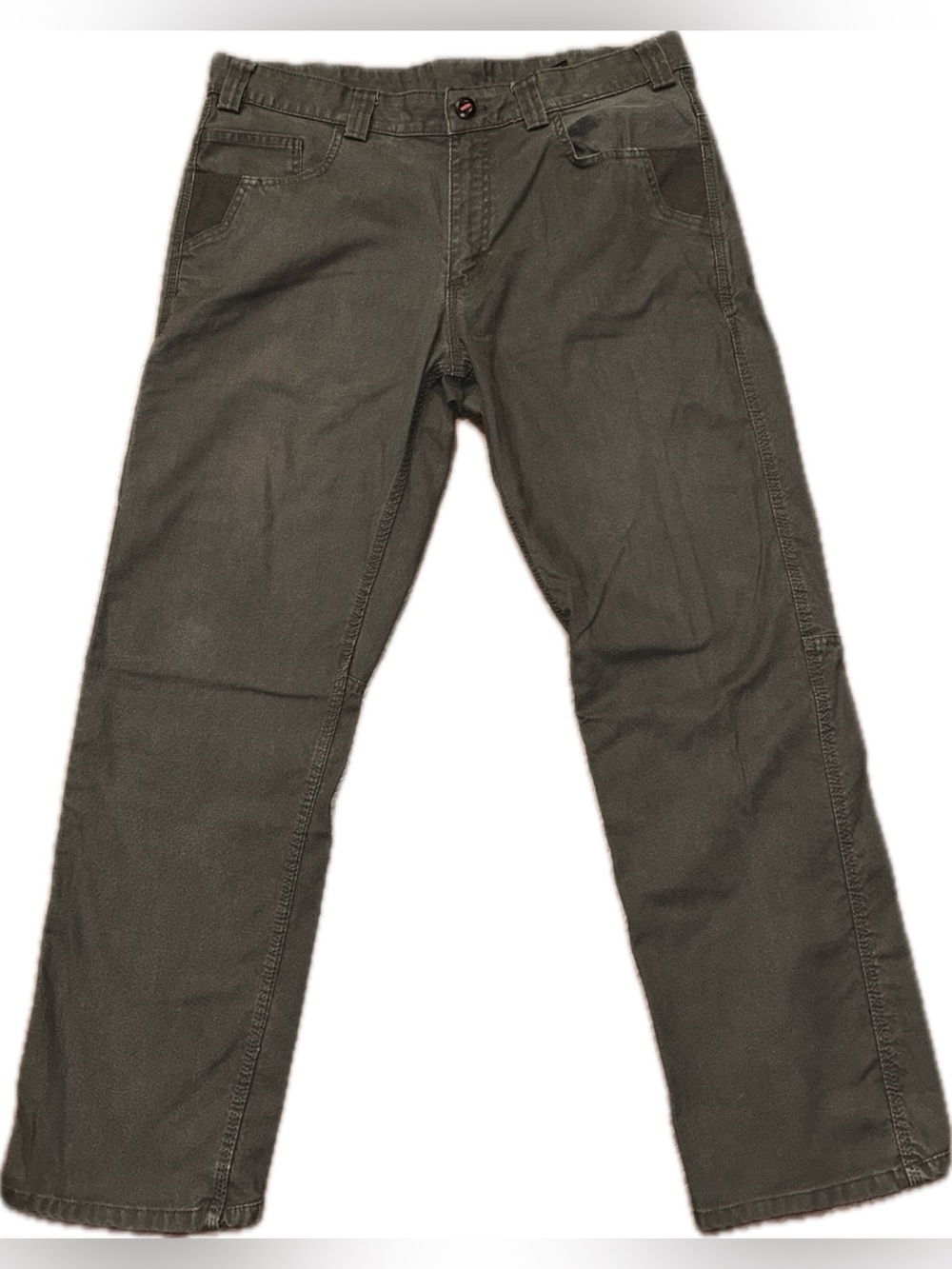 Milwaukee Heavy Duty Gray Flex Straight Leg Cargo Carpenter Work Pants 36x30